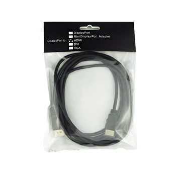

3M / 10FT1.8M / 6FT DisplayPort Display Port DP Male to HDMI Male M/M Cable Adapter Connector 1080p for HDTV PC *100pcs/lot