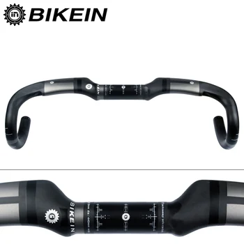 

BIKEIN Ultralight Cycling Road Bicycle Handlebar UD Carbon Drop Bar 400/420/440mm Road Bike Bent Bar 31.8mm Matte Black 230g