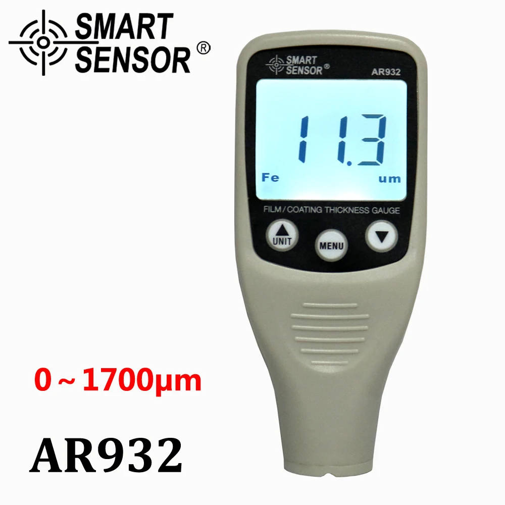 Tanie Cyfrowe malowanie miernik grubości lakieru z sondą detektor samochodów lakier samochodowy lakier samochodowy miernik testowy (0 ~ 1700um)