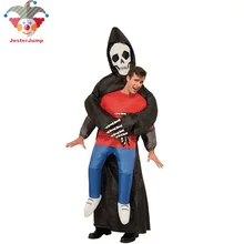Ghost Inflatable Green Alien Costume Adult Skeleton font b Anime b font Fancy Dress Cosplay Grim