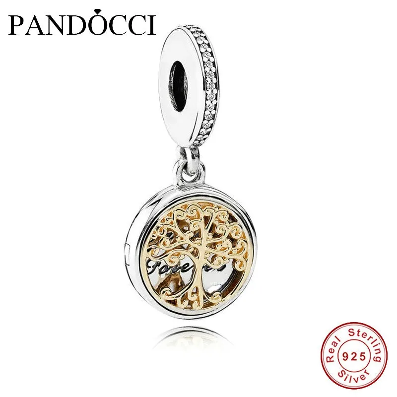 

Beads Fits Original Bracelet 925 Sterling Silver Jewelry Family Roots Original Fashion Charms PANDOCCI