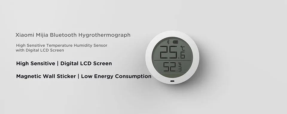 Xiaomi Mijia Bluetooth гигротермограф Высокочувствительный гигрометр термометр ЖК-экран умный дом датчик температуры и влажности