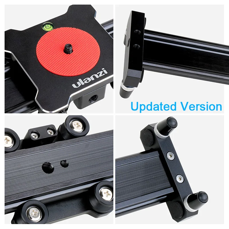 Ulanzi 40cm/15in Mini Aluminum Camera Video Track dolly Slider Rail System for Nikon Canon DSLR camera DV Movie Vlogging Gear