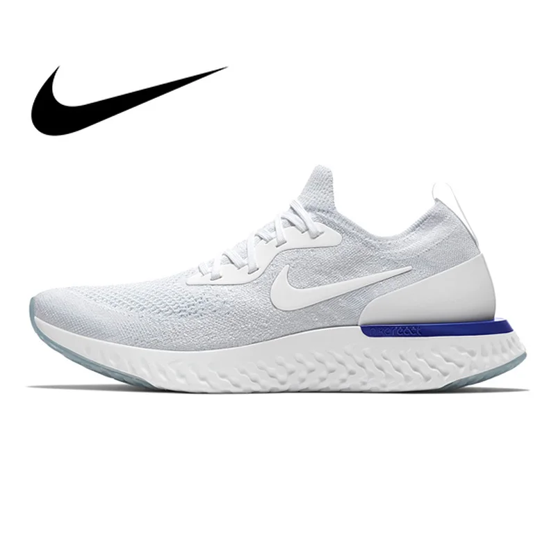 

Original Authentic Nike Epic React Flyknit Men's Running Shoes Outdoor Sneakers Shoes Black Grey Non-slip Breathable AQ0067