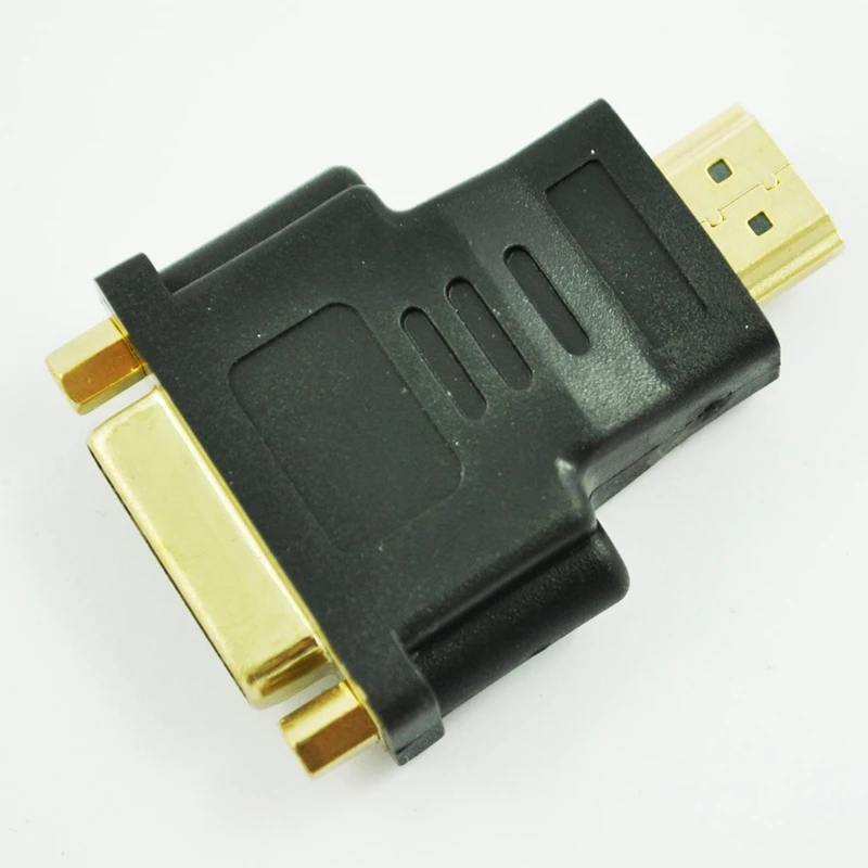 Черный адаптер с двойным соединением DVI I штекерным разъемом HDMI|Адаптеры AC/DC| |