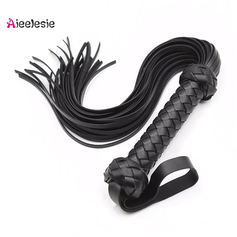 49 см PU Сексуальная Связывание Flogger флирт кожаный хлыст шлепки для взрослых