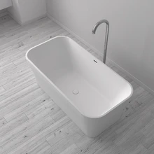 1700x800x580 мм твердый поверхностный камень CUPC одобренная Ванна прямоугольная отдельно стоящая Corian матовая белая отделка Ванна RS65116