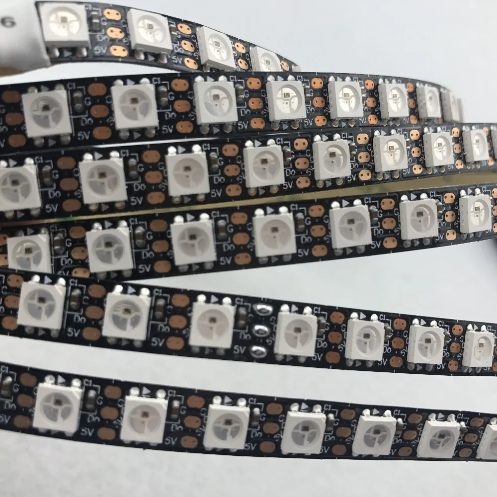 Доступная Пиксельная Светодиодная лента 2m 100 светодиодный s/m DC5V WS2812B не