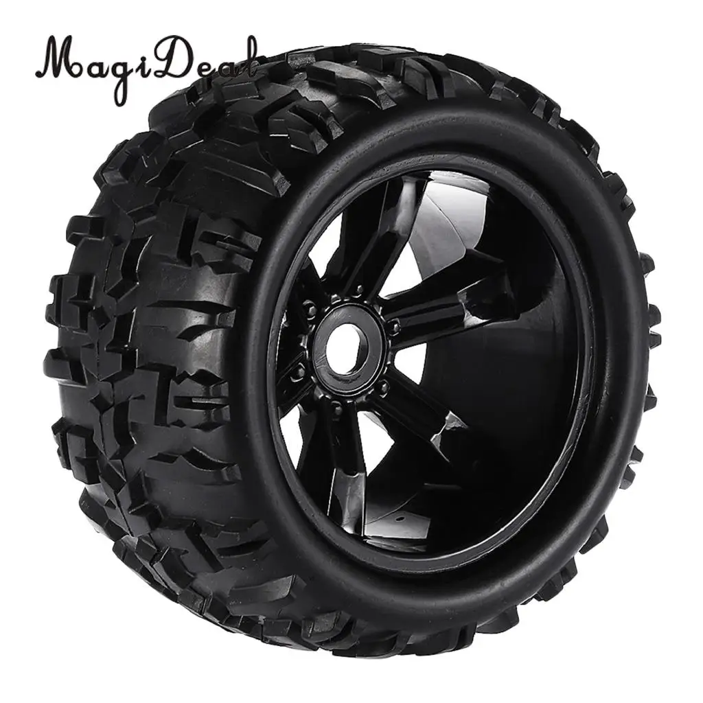 MagiDeal 2Pcs Rubber 1/8 Climbing RC Car Truck Wheels Tires 8477 for HSP Louise TRAXXAS HPI E-MAXX Savage Flux ZD Racing Parts