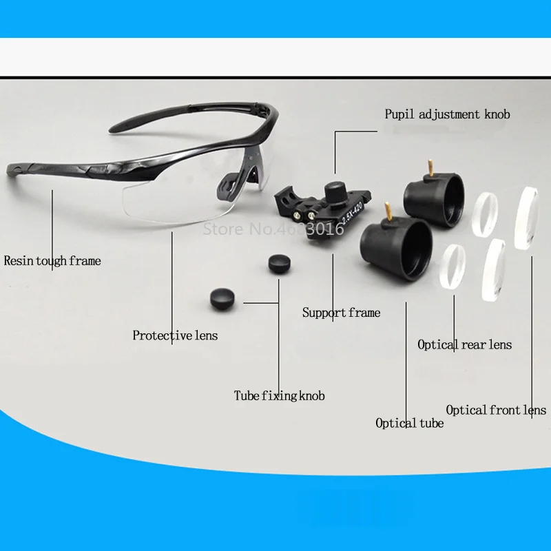 Skup Szkło powiększające ze światłem Led Lights lupy stomatologiczne lornetka stomatologia rama 2019 lampa lupa do biżuterii lupy chirurgiczne