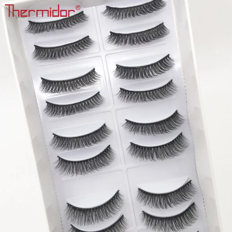 Thermidor 10 пар 3D Поддельные ресницы длинные и черные искусственные ресницы натуральные ручной работы ресницы профессиональная для макияжа глаз ресницы