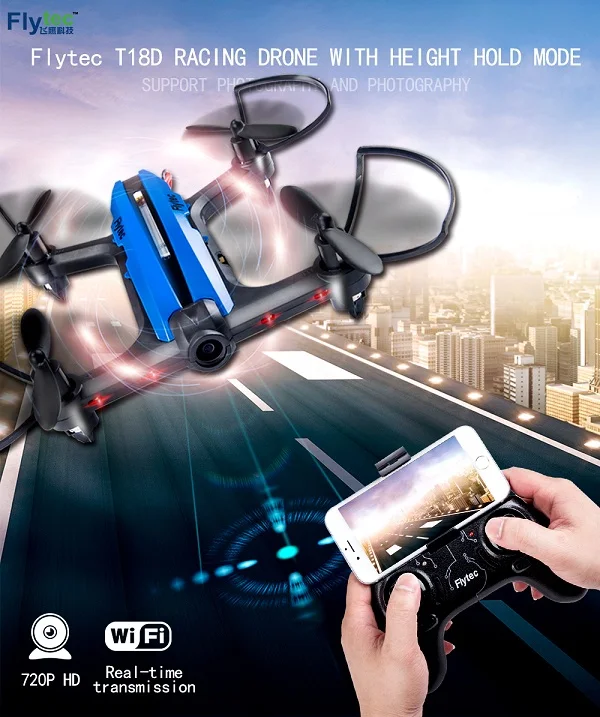 Flytec_T18D_RC_Quadcopter_Mini_Racing_Drone_4CH_6axit_UFO_with_Wifi_FPV_720P_Height_Hold_Mode_RTF_06