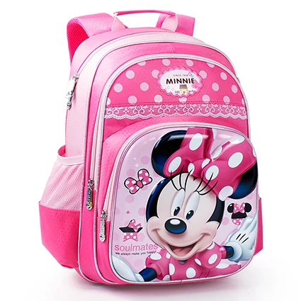 Новинка, модный рюкзак с изображением принцессы Минни Маус, школьный рюкзак для девочек-подростков, рюкзак для детей, рюкзак для детей - Цвет: rose red