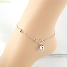 HOT Brand Women Silver Dice Anklet Bracelet Sandal Barefoot Beach Foot Jewelry