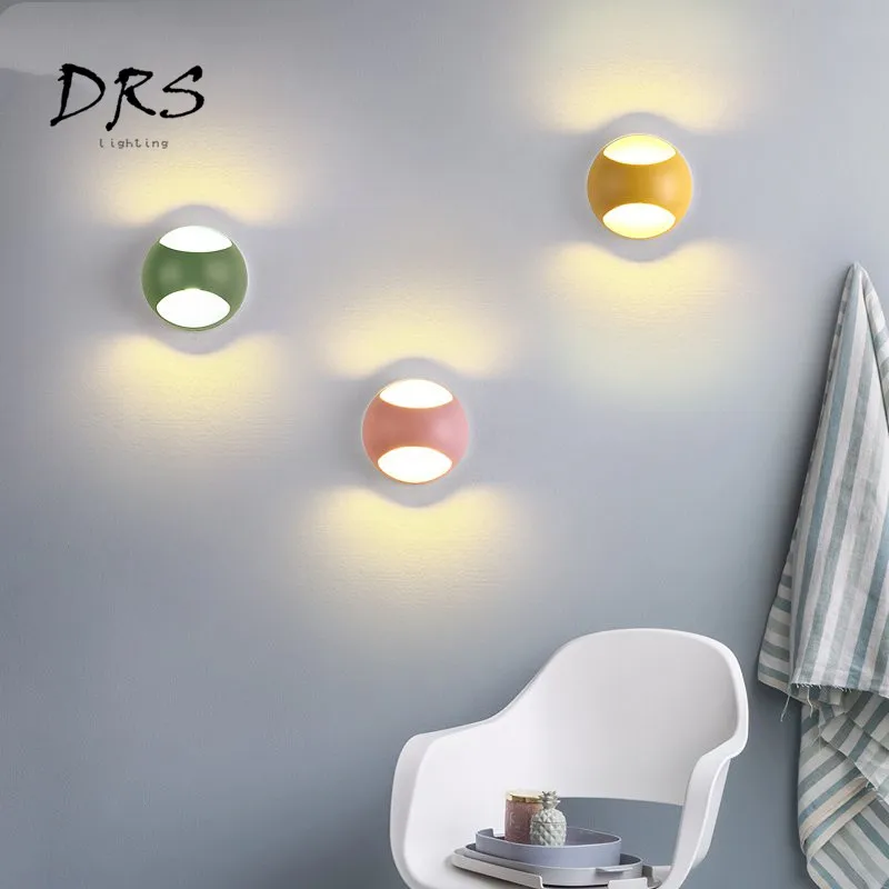 Nordic Led Wall Lamp Modern Aisle Bedside Bedroom Lighting Nordic Led Wall Lamp Modern Aisle