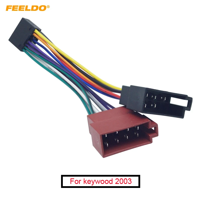 10 шт. автомобильный стерео радио 16-Pin PI100 ISO адаптер электропроводки для keywood 2003-on аудио 2-динамик провода Соединительный кабель