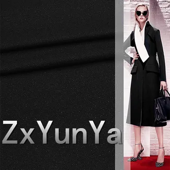 

148cm wide wool fabric 60% quality wool fine pure black bright wool fabric suit dress coat fabric