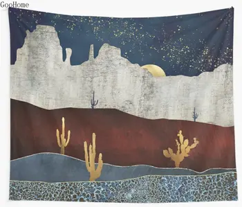 

Moonlit Desert Wall Tapestry Cover Beach Towel Throw Blanket Picnic Yoga Mat Home Decoration