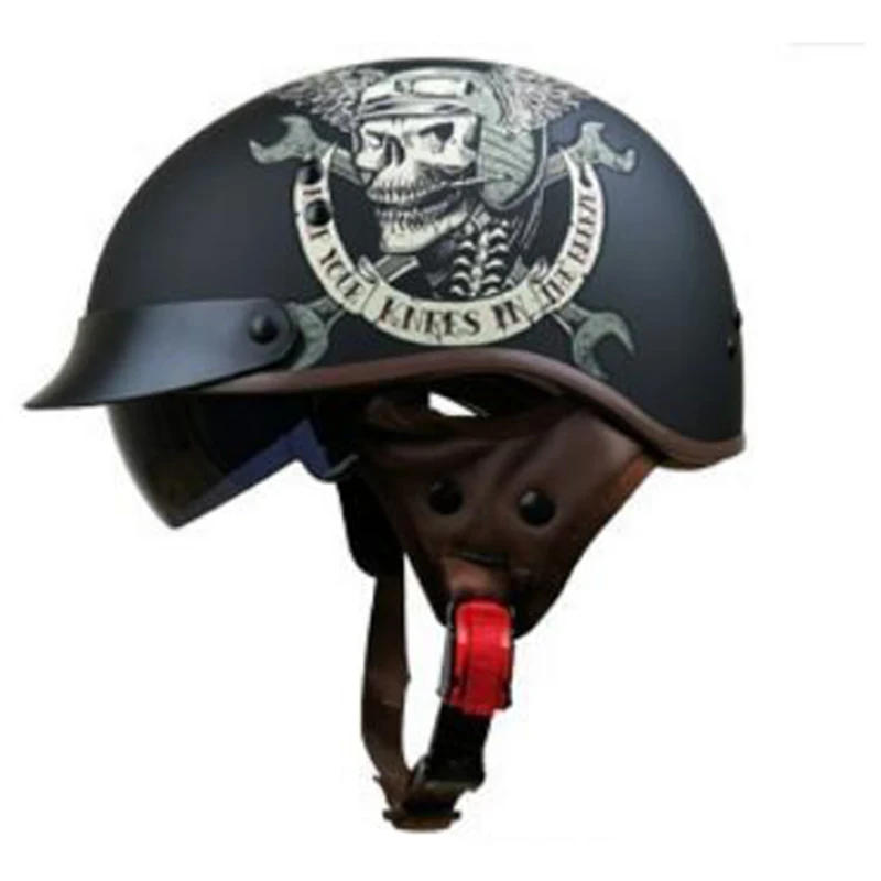 

Men motorcycle helmet vintage open face motorcycle helmet Ghost Rider racing shiny helmets motocicleta M L XL XXL