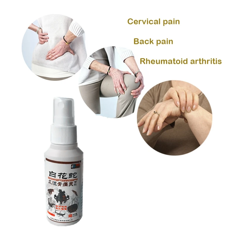 

80ml Snake Venom Essential Oils Alleviate Pain Sprays Cold Compress 80ml/Pcs Arthralgia Joint Pain Far IR Musk Plasters