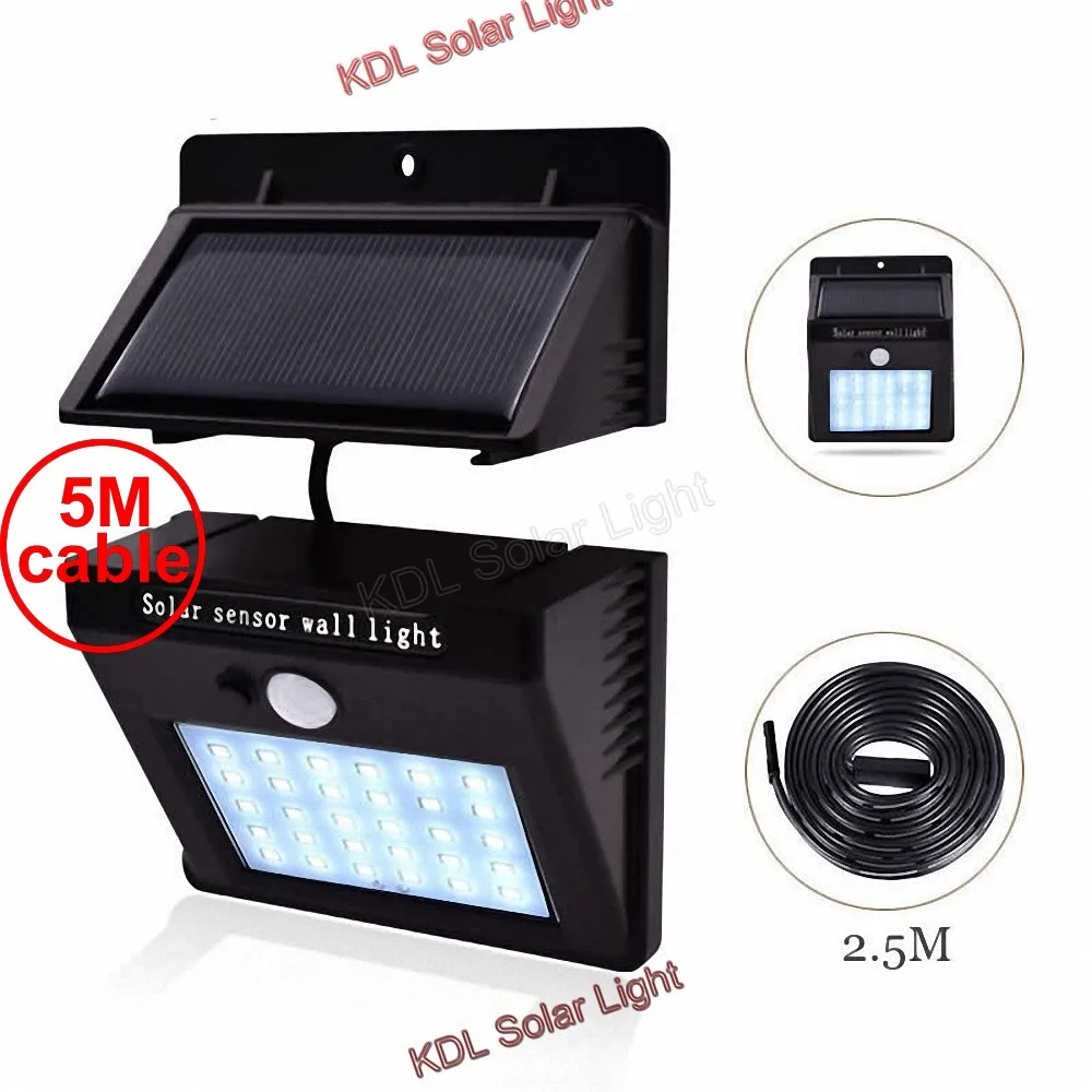 

30 LED flashlight outdoor sensor wall waterproof solar garden street light sensor automatically lamp motion Night blub deck pool