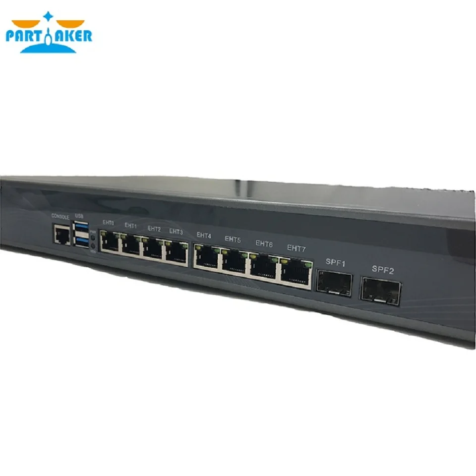 Причастником R7 сервер брандмауэра сети Celeron 3855U 2 Гб ОЗУ 32 Гб SSD с 8* Intel 82583 в гигабитный ethernet порты 2 SFP