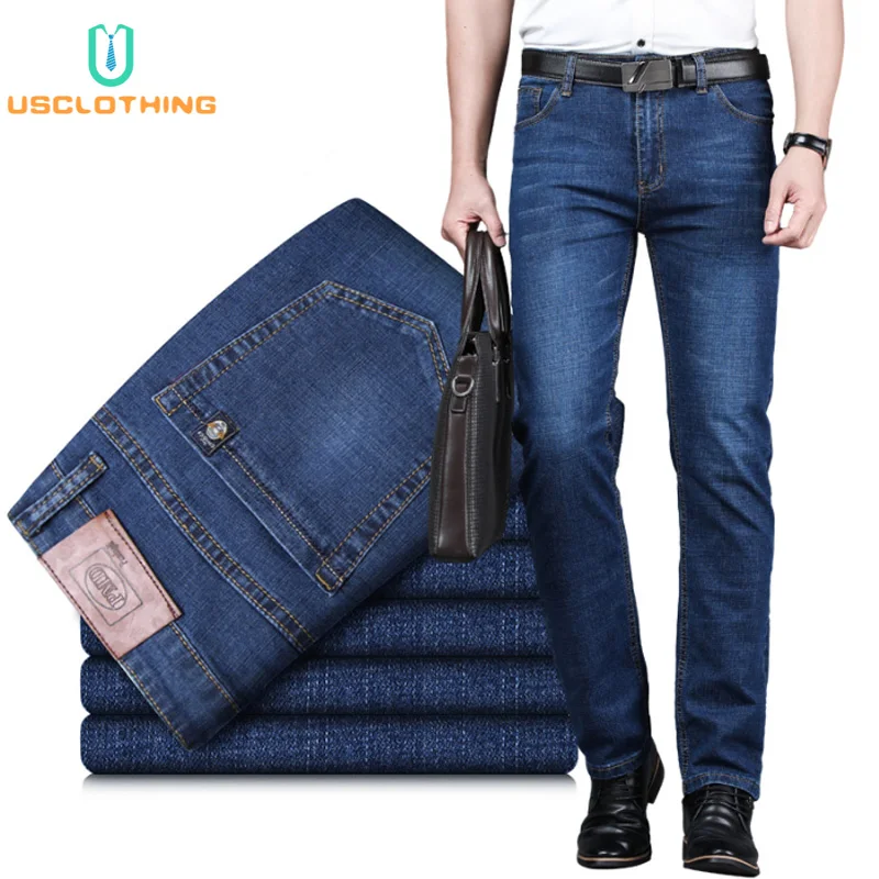 

New Jeans Men Men's Jenas Business Classic Leisure Basic Styles Straight Pants High Quality Hot Sale Plus Size 22503ZK45