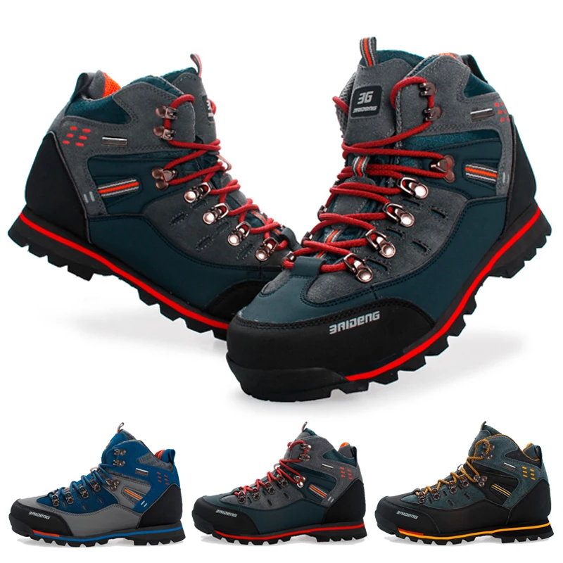 

Cunge Mans Hiking Boots Waterproof Shoes Hunting Tactical Boots Trekking Shoes Red Mountain Climbing Shoes Winter Sports Shoes