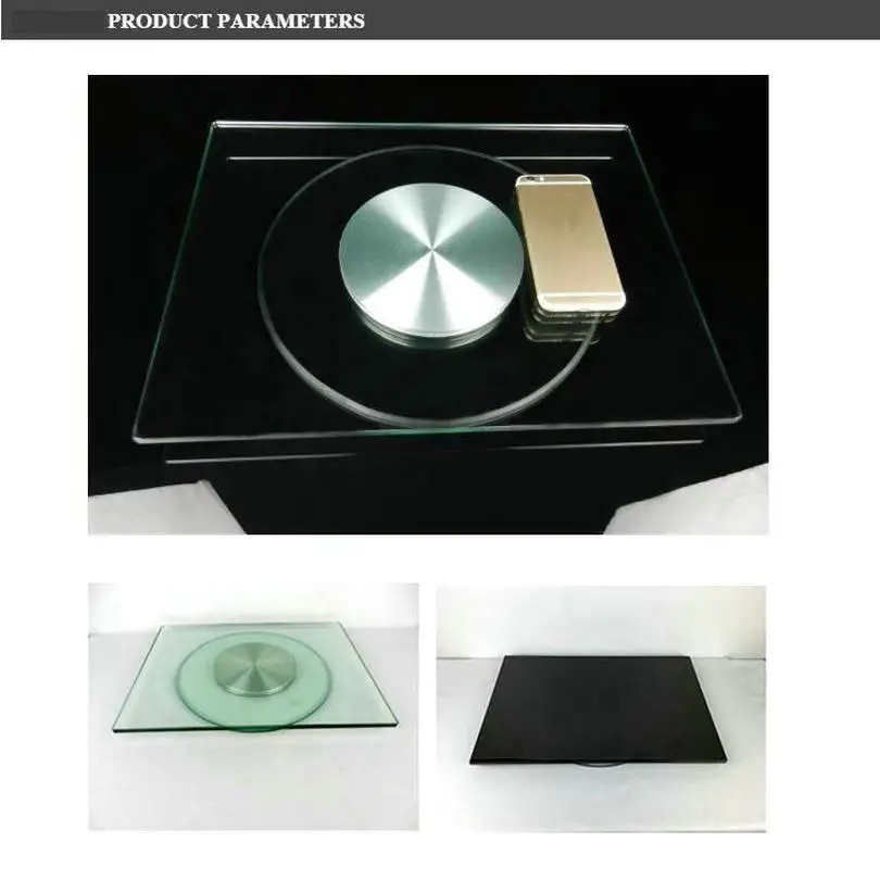 HQ Tempered Glass TV Turntable Swivel Plate 360 Degree Television Reel TV/Laptop Turner Board Rotating Base Stand