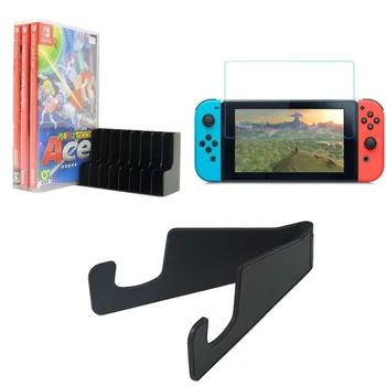 

Nintend Switch 3 in 1 Kit Tempered Screen Protector, Playstand Holder Bracket, Game Card CD Disk Holder For Nintendo Switch NS