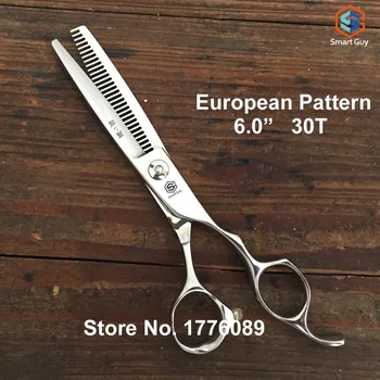 

Free shipping 6.0" inch beauty salon products big discount japan 440c steel reverse hair thinning scissor for sale, S21-R630