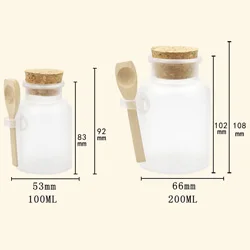 Sedorate 20 шт./партия 100 г 200 г матовые пластиковые банки для соли для ванны ABS круглые контейнеры для бутылок с пробковыми пробками JX027