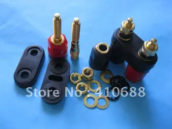 

50 Pcs Per Lot Dual Banana Jack Insulated Binding Post 41x34mm Hot Sale High Quality