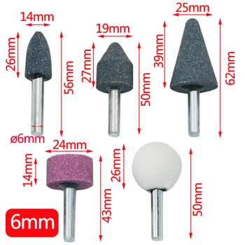 

10pcs Dropship Ceramic Grinding Head Set 3mm/6mm Handle Diameter Metal Grinding Tool