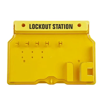 

Lockey 4-Lock Lockout Station Plastic PC Customized Factory Safety Lock out with Cover