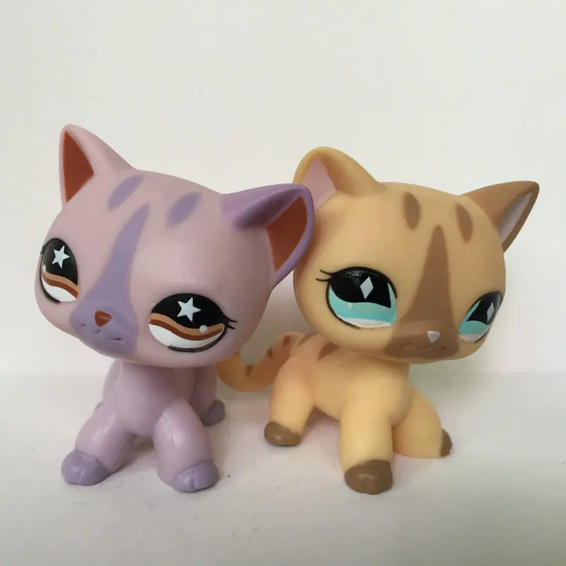

2 pieses Pet Shop Lovely Short Hair Cat Figure For Child Girl Boy Toy Gift CT115