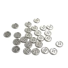 11,5 мм цинк металл сплав швейная кнопка металлические кнопки круглые серебряные 4 отверстия никель бесплатно швейная кнопка 50 шт