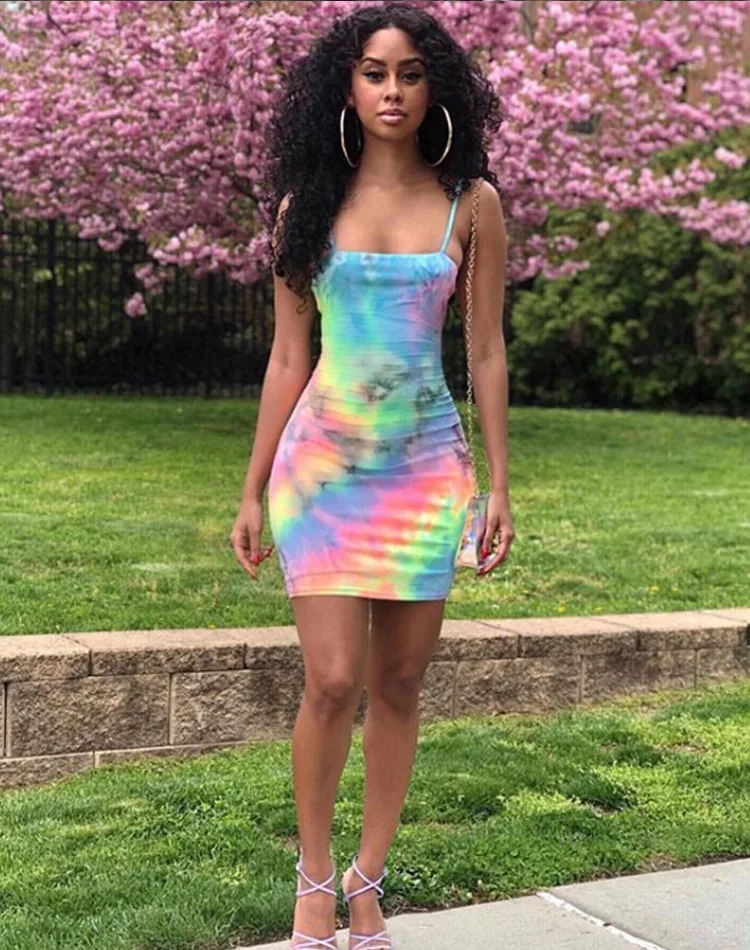 tie dye dress short
