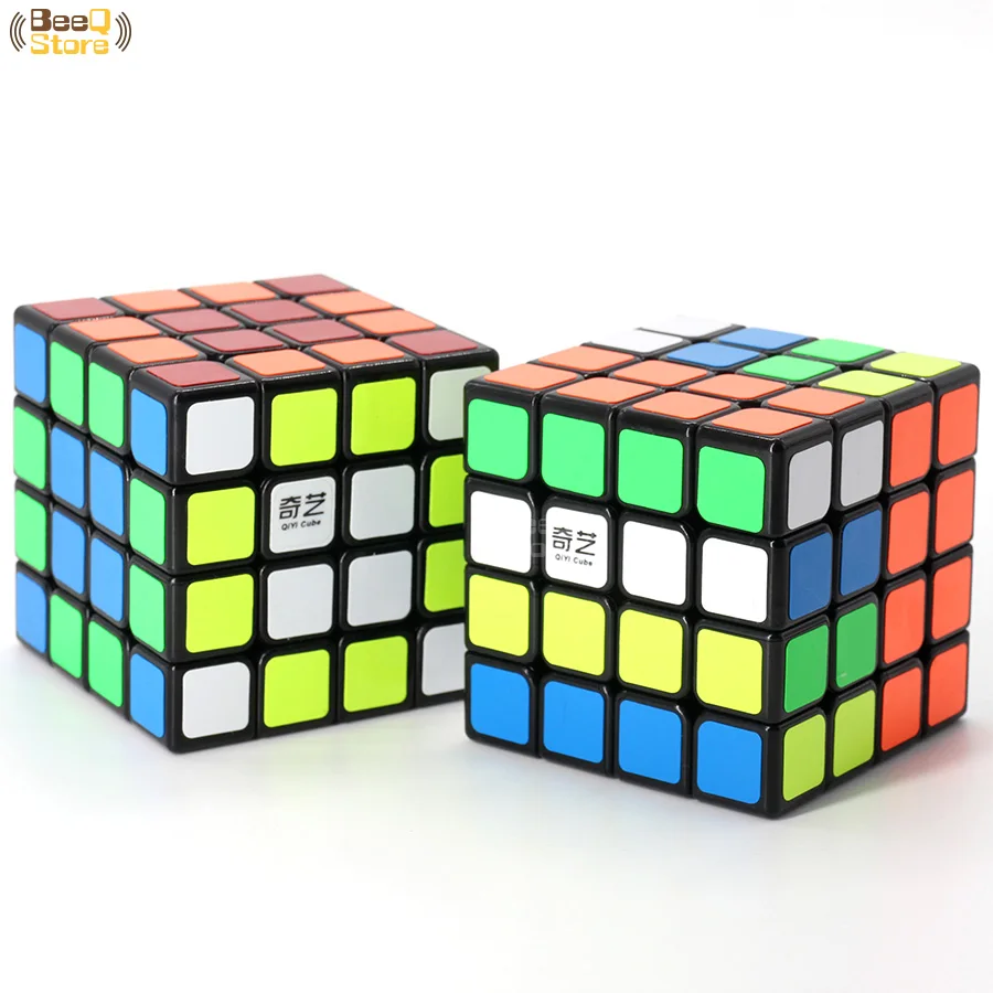 Qiyi qiyuan 4x4 Magic Cube qiyuans для Beginer Скорость Cube Puzzle Профессиональный Мэджико Cubo черный Stickerless развивающие игрушки малыш