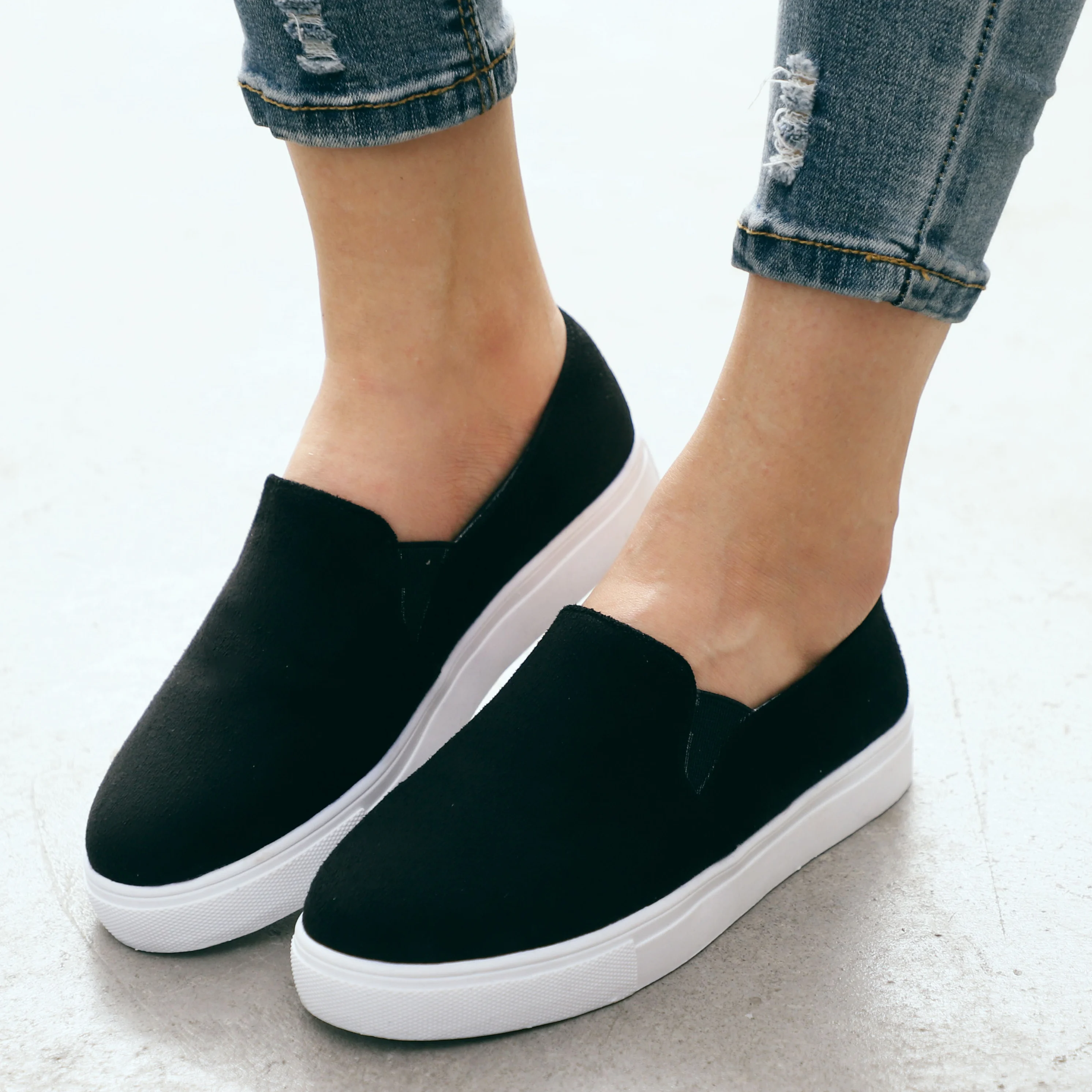 

EOEODOIT Loafers Fashion Summer Autumn Casual Cozy Sneakers Slip On Women Plus Size Espadrilles Flats