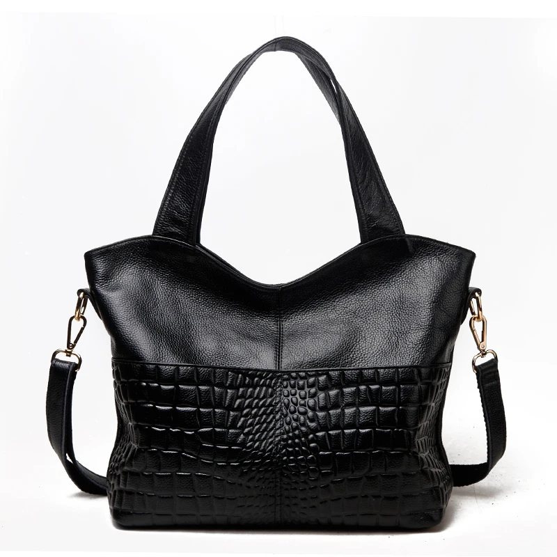 100% Genuine Leather Handbag Large Capacity Women Shoulder Bag Retro Tote Purse High Quality Hobos  Shopping Bags 2018 New (9)