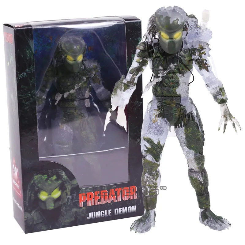 NECA PREDATOR 30th Anniversary Jungle Patrol encoming excussion Маскировка голландский Охотник за джунглями Unmasked Demon фигурка 18 см - Цвет: Jungle Demon