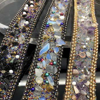 

Black gembling rhinestone sticker sheets luxurious phone case decor Self Adhesive Scrapbooking Sticker shoes decoration 90cm