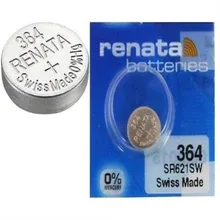 Батарейки для часов Renata Swiss Made Cell Button Silv-Oxide 1.55v-364 SR621SW AG-1