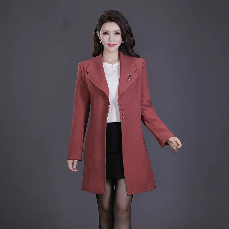 2018 Free Shipping Spring Autumn New Women Work Wear Fashion Coat Long Sleeved Slim Ladies Temperament Mid Old Age Clothes | Женская