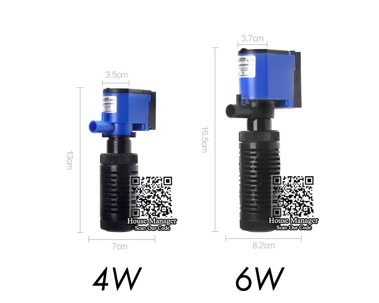 Aquarium Water Pump for turtle fish tank, for Water Flow + Filtering
