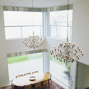 

Italian design chandelier lamp for Living room Bedroom stairwell chandelier Chorme Color 18/30/60 Heads chandelier lighting