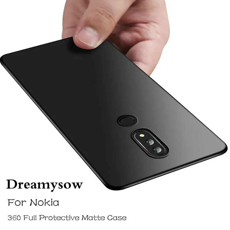 

Colorful 360 Full Protective Matte Case For Nokia X6 X5 6 7 8 7 Plus Slim Smooth Hard PC Phone Back Cover Capa Cases For Nokia 6