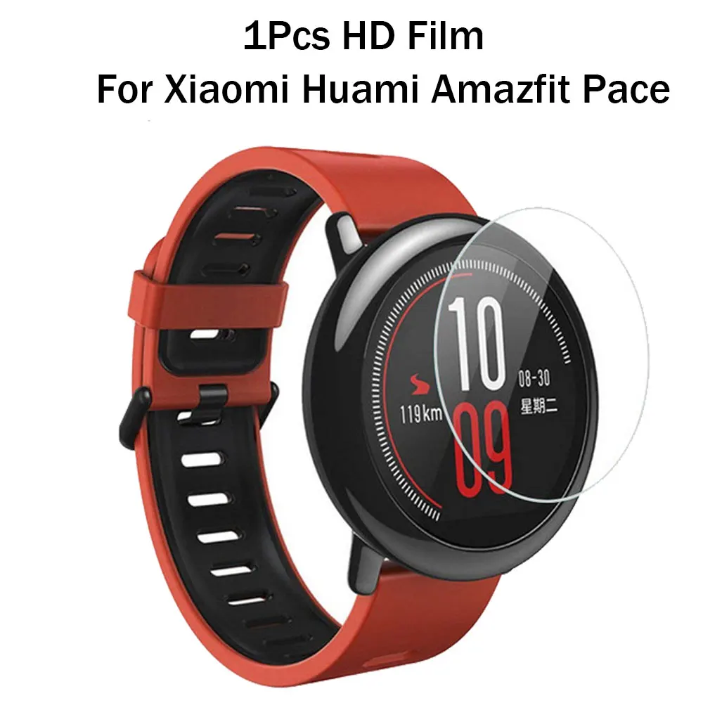 Силиконовый мягкий ремешок для Xiaomi Huami Amazfit Bip BIT Lite Pace умные часы пригоден для ношения на запястье браслет Amazfit ремешок 22 мм ремешок - Цвет: 1Pcs HD Film