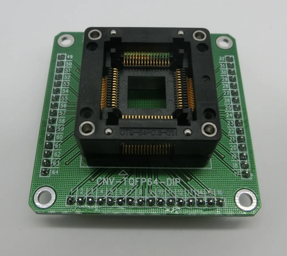 

OTQ-64-0.8-01 QFP64 TO TQFP64 DIP32 HC05 HC08 QFP64 programming adapter